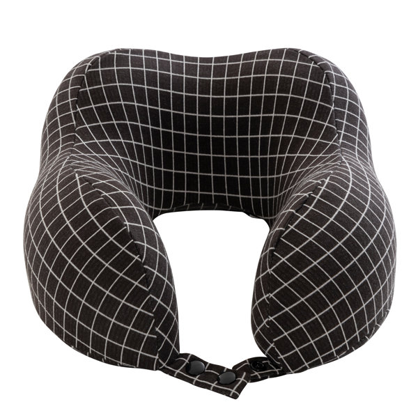Travel Pillow - Memory Foam Pillow With Washable Cover - Neck Pillows For  Sleeping On Airplanes, Trains, Cars, And Buses By Home-complete (black) :  Target