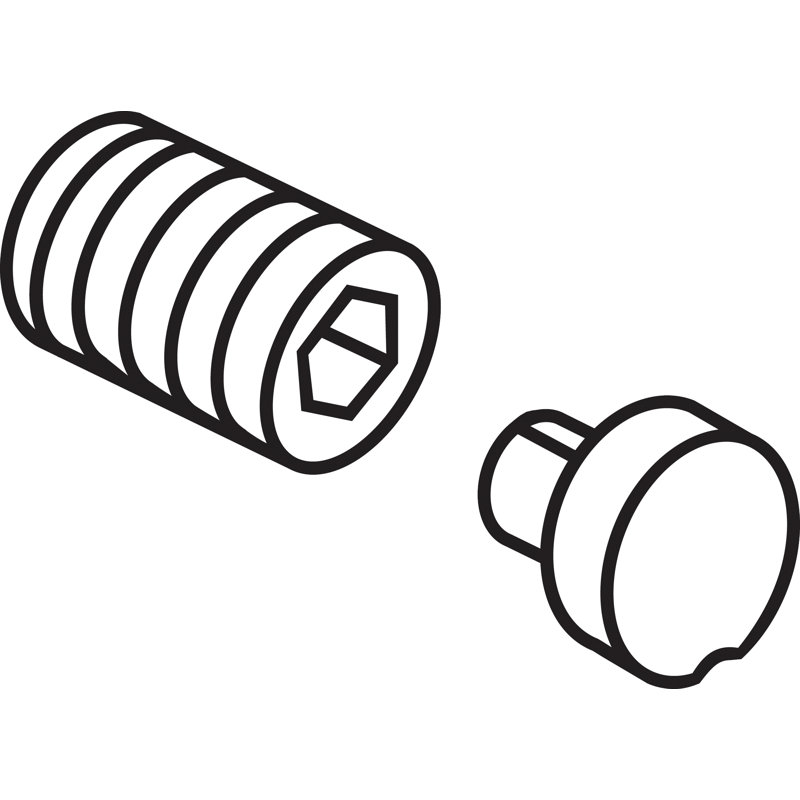 Addison Roman Tub Handle Button and Set Screw, Chrome