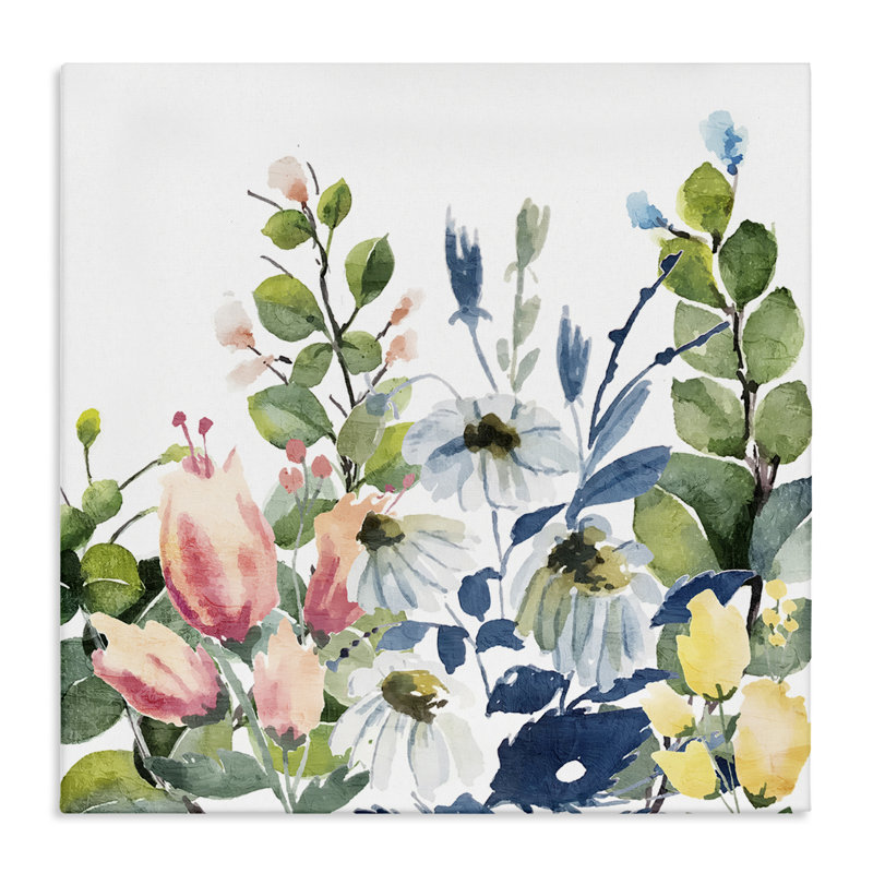 «Assorted Spring Blooms», art mural sur toile par Kim Allen, H 36 po x l 36 po