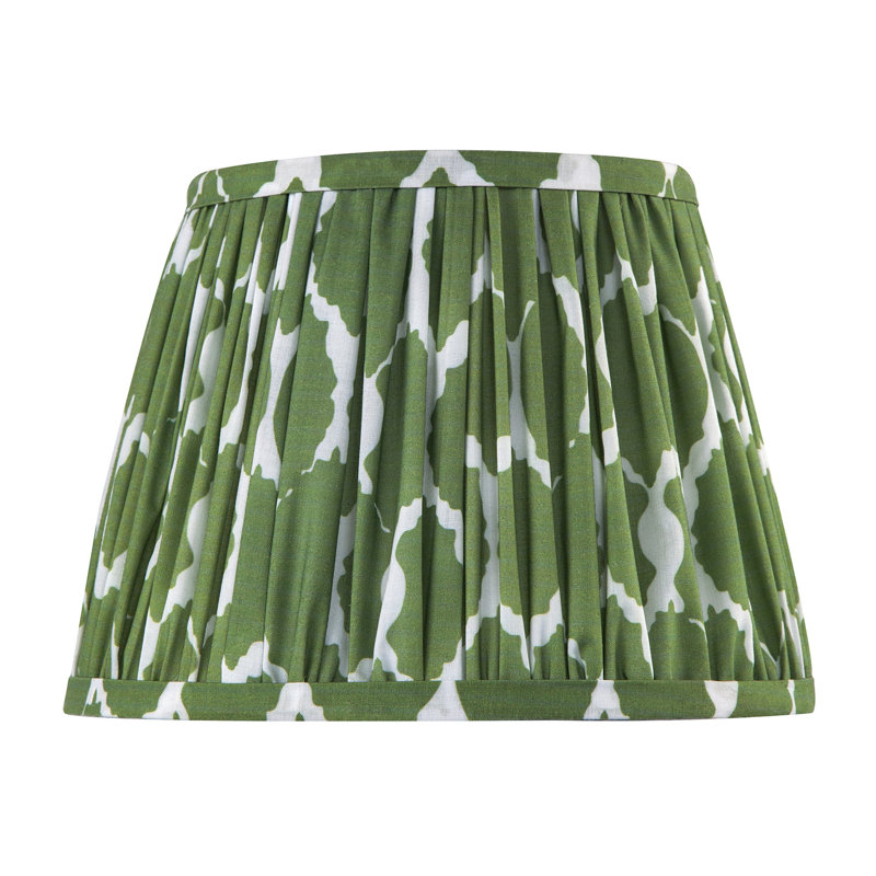 18cm H Fabric Drum Lamp Shade ( Slip-On ) in Green