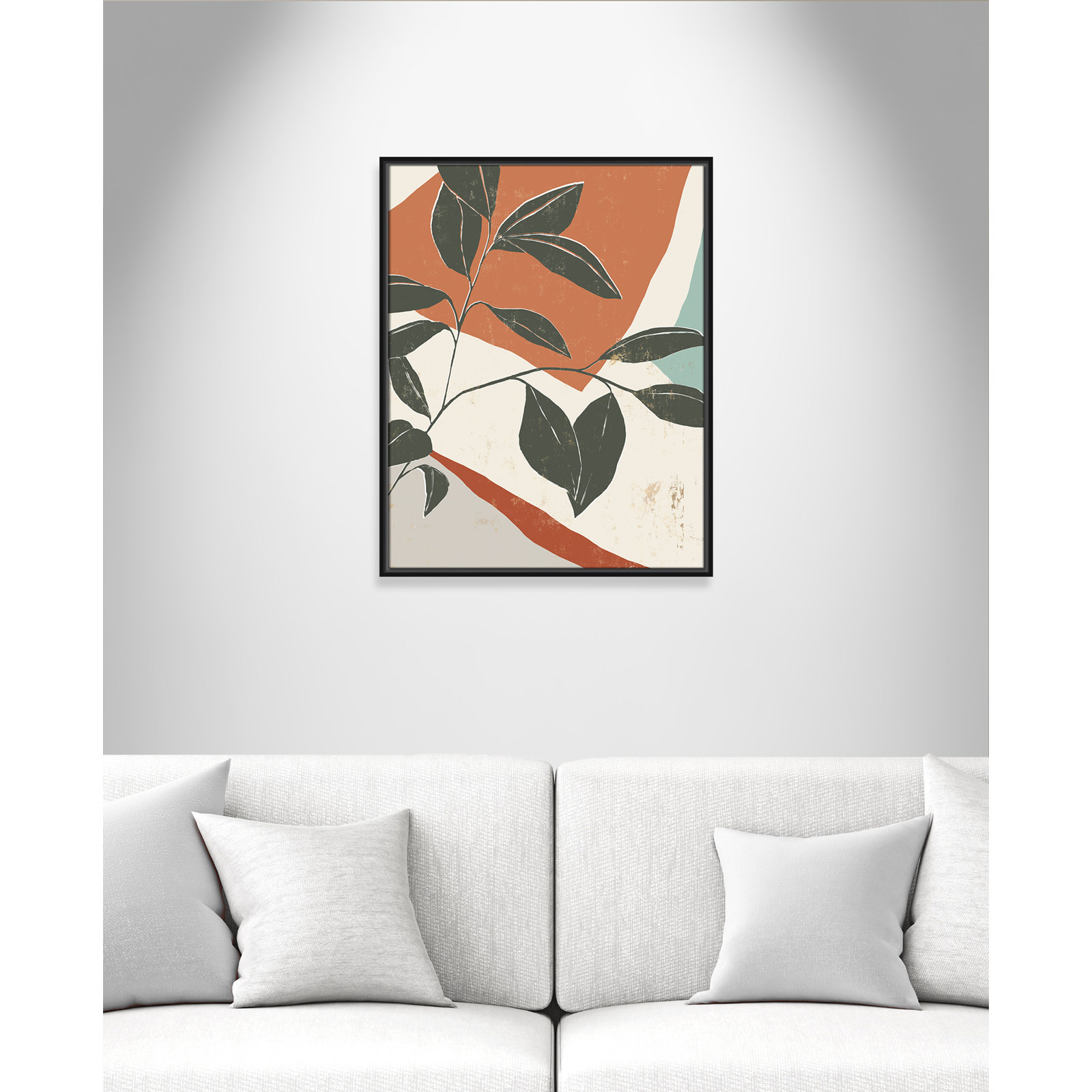 Cutout Leaves "Cutout Leaves I" Print, 29.5" H x 23.5" W x 2" D, Black Framed