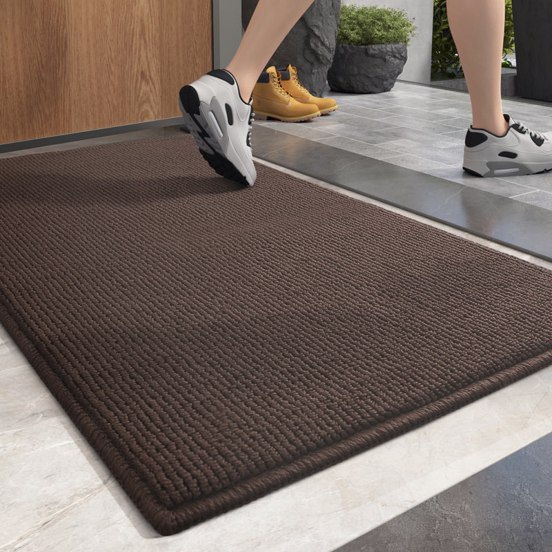 Spanos Non-Slip Outdoor Doormat, Brown, 20" W x 31.5" L