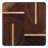 Wood Square 4 Piece Coaster Set