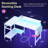 40IN L Shaped Desk with Shelf, LED Light & Power Outlet, Corner Computer Desk for Home Office-480333413-480333432