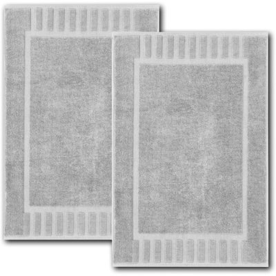 Tapis de bain en mélange de coton Zahkai