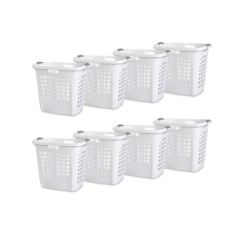 Stackable Storage Laundry Basket, White