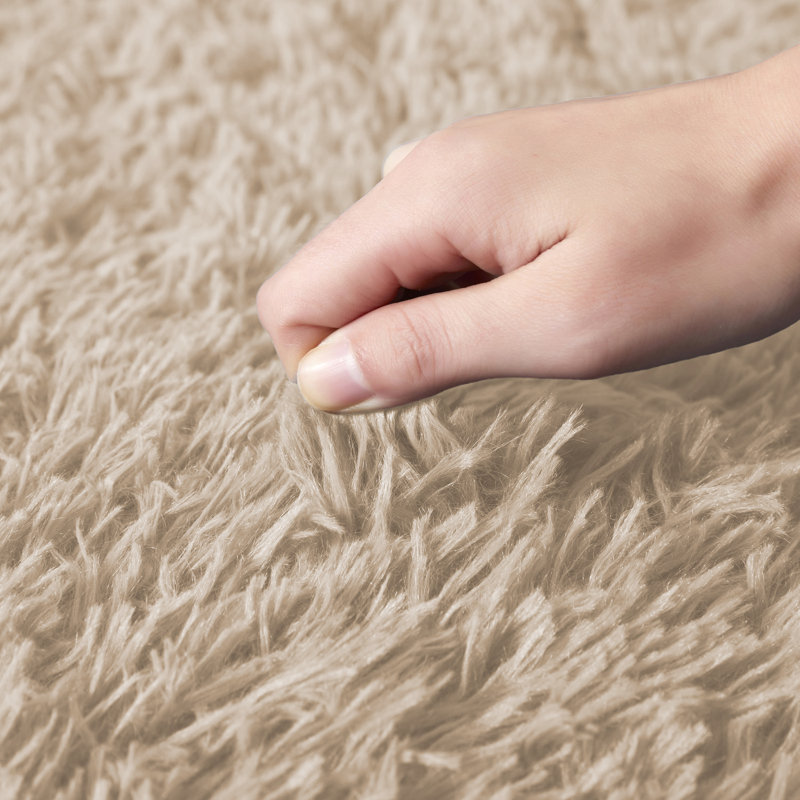 Petaluma Solid Colour Shag Area Rug, Rectangle 80 x 150cm