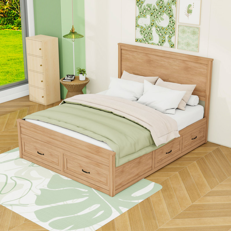 Lark Manor™ Queen Wood Platform Bed Frame with 6 Drawers - Wayfair Canada