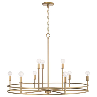 9 - Light Dimmable Tiered Chandelier