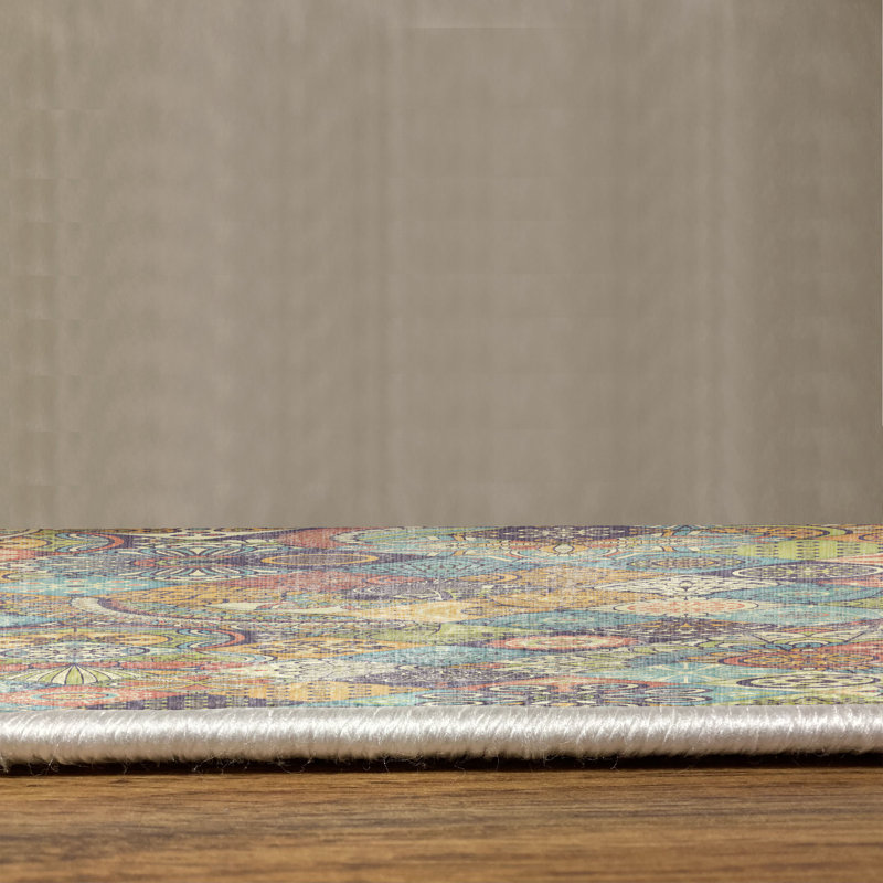 Tapis multicolore, Rectangle 5 pi 2 po x 7 pi 6 po