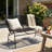 Patio Wicker Sofa With Iron Frame-1979498677