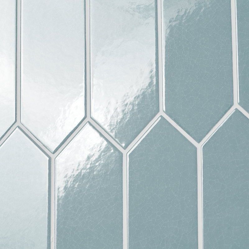 Saloni 3" x 12" Ceramic Subway Tile, Blue