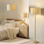 Solid Wood and Steel Standard Table Lamp