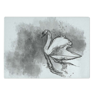 Tempered Glass Swan Chopping Board