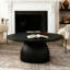 Table basse ronde noire moderne de 35,43 pouces-1082928113