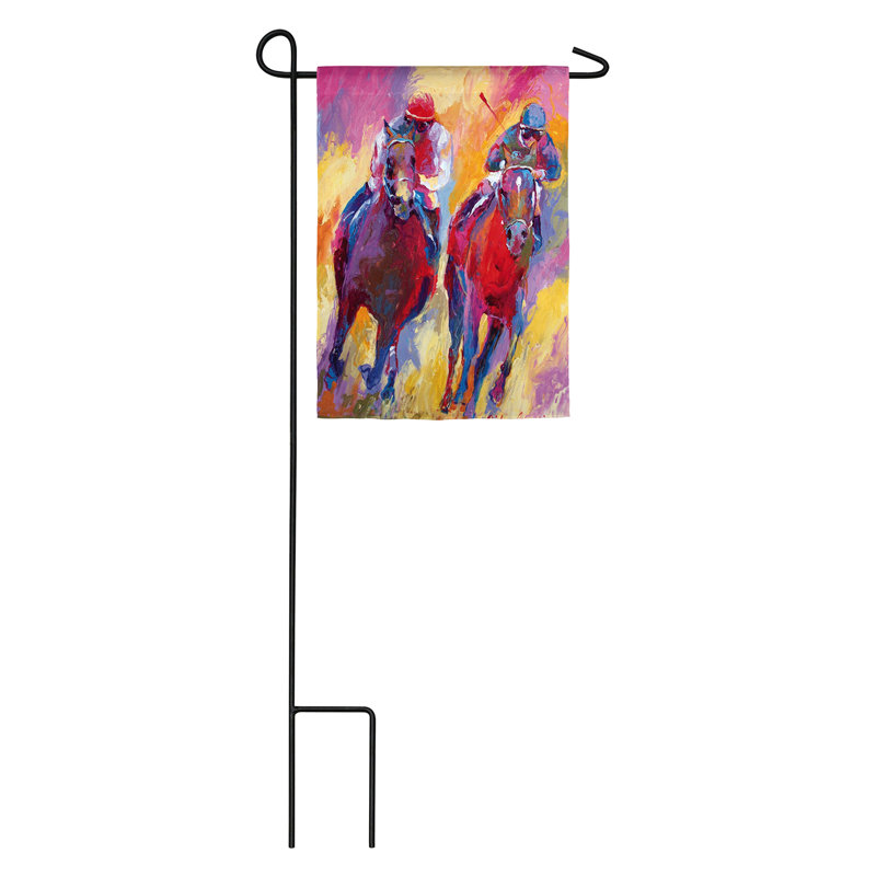 Mélange de polyester à 2 côtés 18 x 13 po painting cheval drapeau de jardin