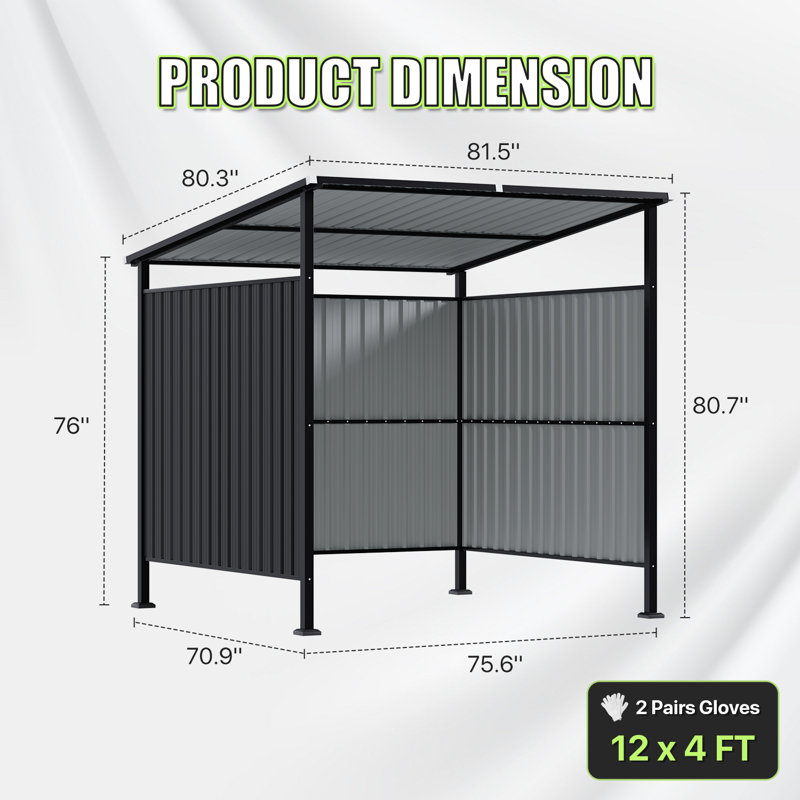 6' X 6' Metal Gazebo Outdoor Pergola For Patio