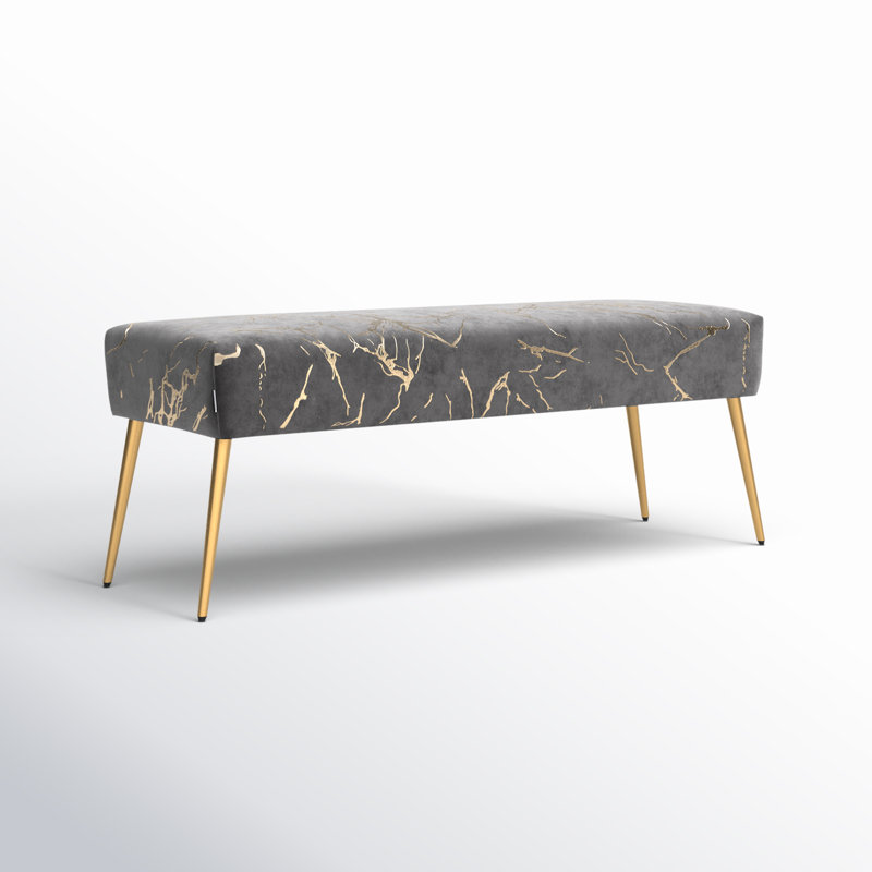 Banc rembourré Modern, Gris