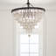 Luminaire suspendu en cristal noir 9 lumières