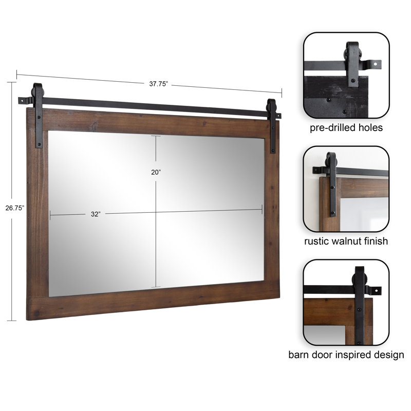 Miroir Dayanah, Noyer brun, 26.75" x 37.37"