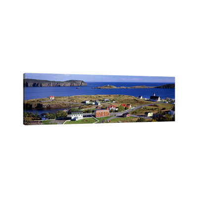 Buildings At The Coast, Trinity Bay, Trinity, Newfoundland Island, Newfoundland And Labrador Province, Canada - Wrapped Canvas Panoramic Print