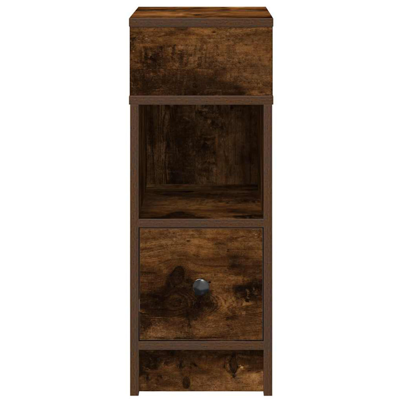 Rozario 25 cm W Bedside Table, Smoked Oak, 1