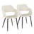 Margarite Contemporary Dining/Accent Chair In Chrome Metal And Black Faux Leather By Lumisource - Set Of 2-197952894-197952889