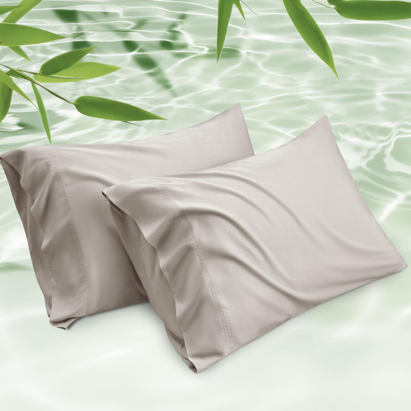 Rayon from Bamboo Cooling Pillowcase, Navy, King Pillowcase