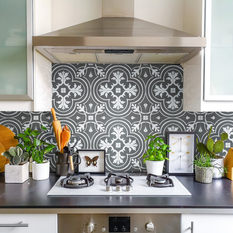 Twenties 8" x 8" Ceramic Patterned Wall and Floor Tile