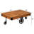  Large Rustic Vintage Industrial Wooden Coffee Table With Detailed Wood Grain Metal Accents And Black Cast Iron Cart Wheels Perfect For Farmhouse And Loft-style Interiors