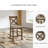 Hannalise Upholstered Counter Stool with Solid Wood Frame