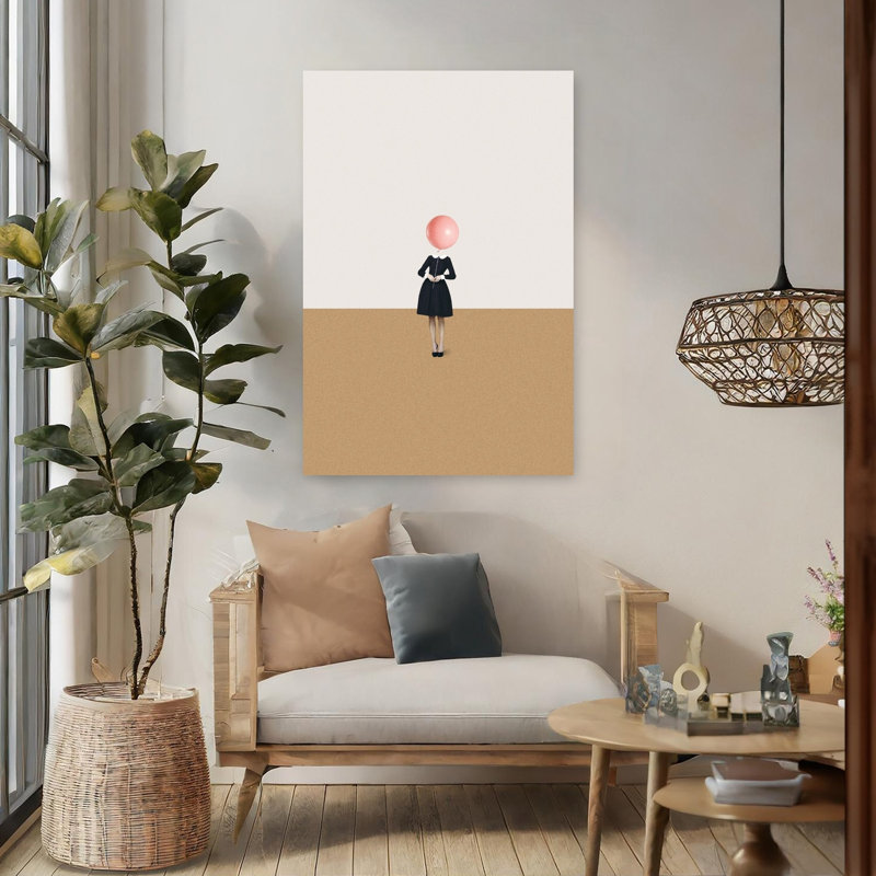 Art contemporain, art abstrait surréel, H 48 po x l 32 po