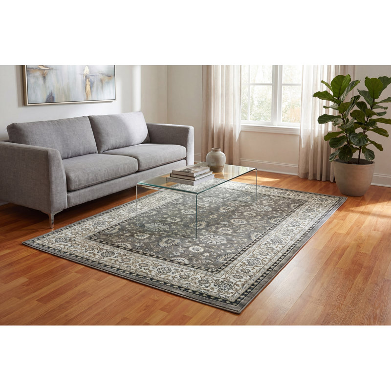 Tapis gris/beige zone Mishawaka, Rectangle 3 pi 3 po x 5 pi 3 po