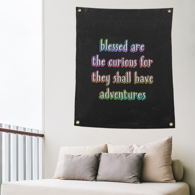 Tapisserie tableau noir en citation de polyester, H 36 po x l 26 po, Arc-en-ciel