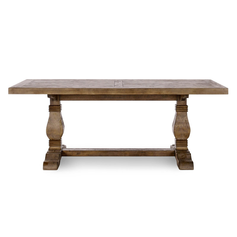 Wooden Frame Dining Table, Rectangular Table For Home, 30"H x 78"L x 38"W, Antique Brown