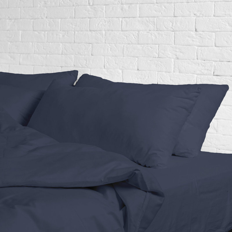 Ensemble de draps en micro-fibre, Bleu marine, Grand