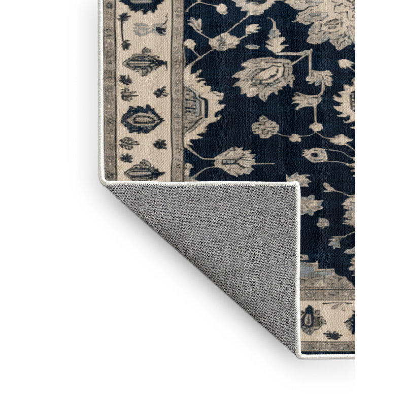 Machine Washable Overdyed Beige Area Rug, Square 5'