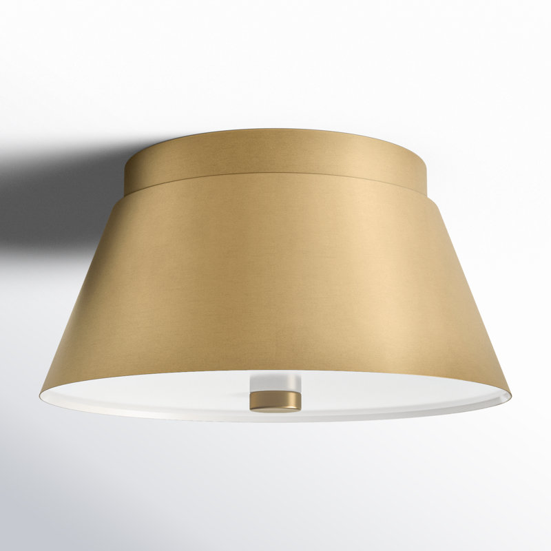 Wisteria Flush Mount, Lacquered Brass