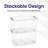  Storage Bins with Lids-85 Quarts Clear Boxes for Organizing, Stackable Plastic Containers- BPA Free, Non-Toxic, Odor Free, Organizer for Home, Office, Dorm,2 Pack-442381887