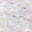 Oyster .5x1 Herringbone Polished Pearl Mosaic Tile