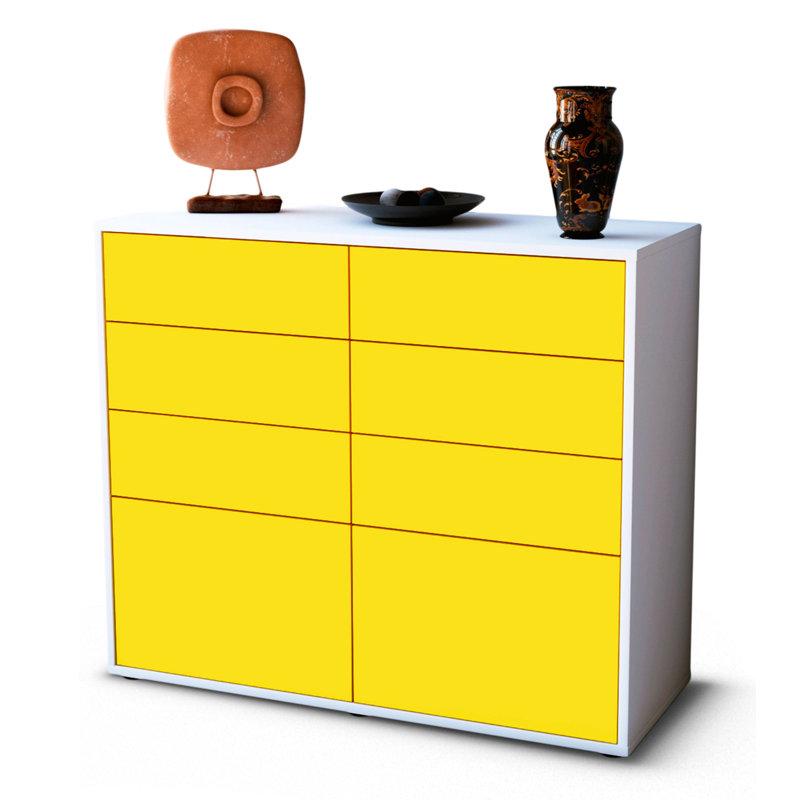 Ravenwood 92cm Sideboard, White/Yellow