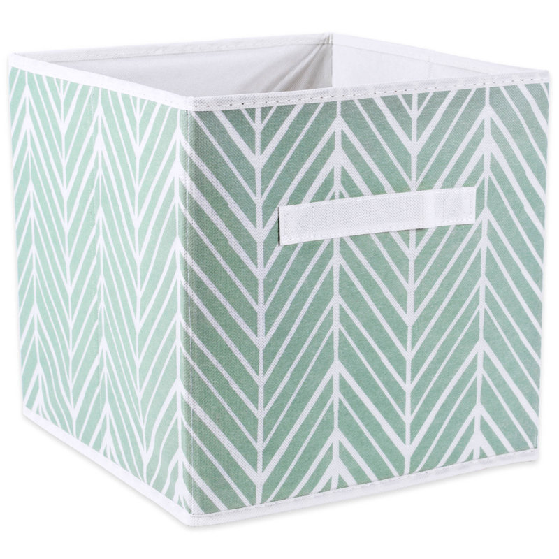 Ebern Designs Amarillis Fabric Bin, 11" H x 11" W x 11" D, Mint