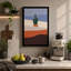 Desert Saguaro Minimalist 1 Piece Wrapped Canvas Wall Art-354112784-354112787