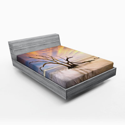 Drap-housse bois flottant