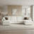 173.2" Teddy Modular Sofa Oversized Seating Cloud Couch 4-Seater Sofa with 2 Movable Ottoman and 2 Built-in Storage Side Table-424372980-424372971