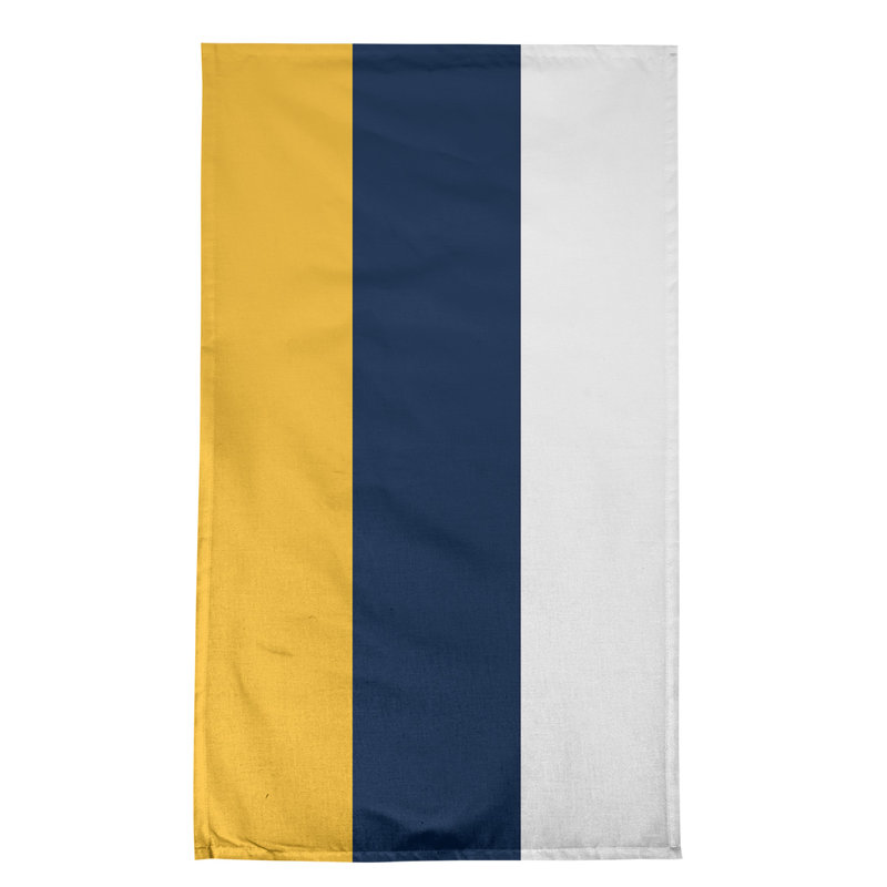 Anaheim Stripe Tea Towel Kitchen Towel, Poly Twill, Gold/Blue/White