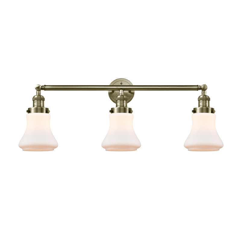 Edda 3 - Light Dimmable Vanity Light, Antique Brass, Matte White, 6 Watt Vinage LED Bulb