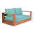 Gazel 63'' Wide Teak Loveseat with Cushions-86504257