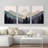 Sun Mountain Landscape "Abstract Neutral Forest Artwork, Simple Modern Minimalist Wall Pictures, Large Framed Canvas Giclee Print 3 Pieces Wall Art"-75848175-75848176-119460499