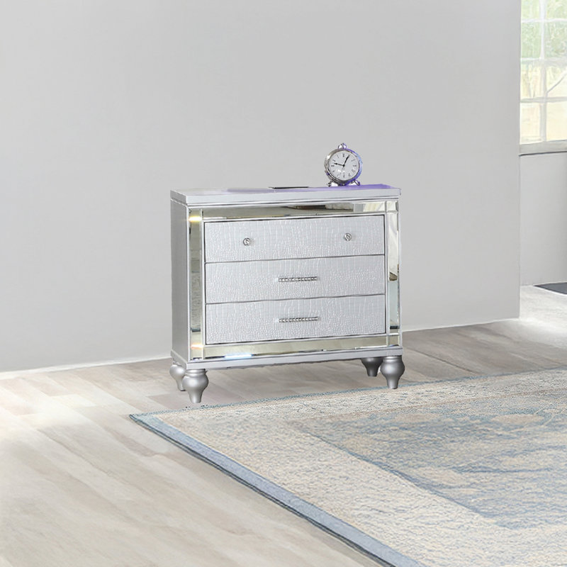 Table de chevet 3 tiroirs Sterling